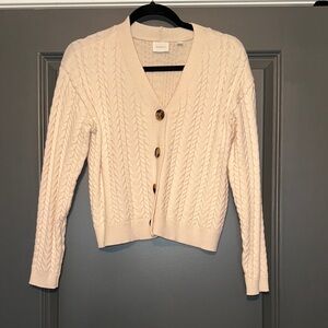Cyrus Cream Cable Knit Cardigan